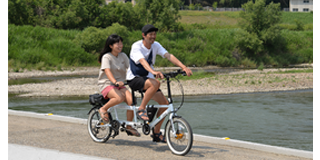 Kyoto  tandem bike cycling
